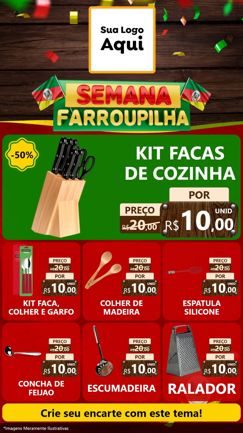Modelo de Rede Social para Stories com o tema Semana Farroupilha para Utilidades Domésticas