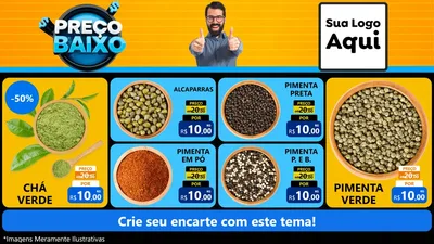 Modelo de TV para TV Horizontal com o tema Preço Baixo para Produtos Naturais