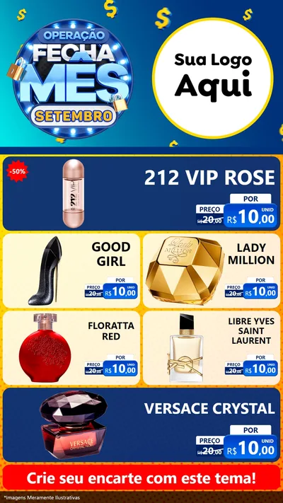 Modelo de TV para TV Vertical com o tema Operação Fecha Mês Setembro para Perfumes