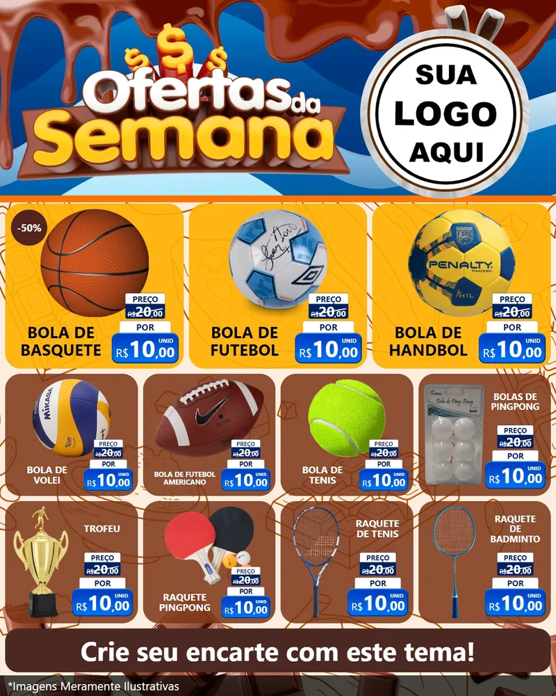 Modelo de Rede Social para Feed Instagram com o tema Ofertas da Semana - Páscoa para Artigos Esportivos