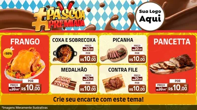 Modelo de TV para TV Horizontal com o tema Páscoa Premiada para Assados