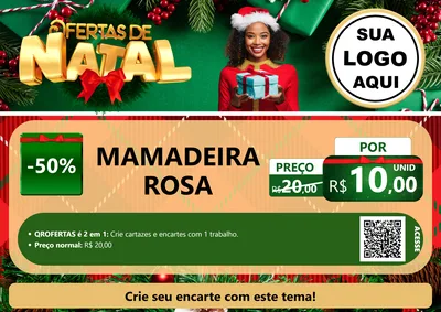 Modelo de Cartaz para Cartaz A4 Horizontal com o tema Ofertas de Natal para Bebês
