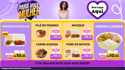 Modelo de TV para TV Horizontal com o tema Para Você, Mulher para Restaurante