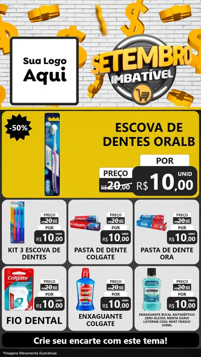 Modelo de Rede Social para Stories com o tema Setembro Imbatível para Higiene Pessoal