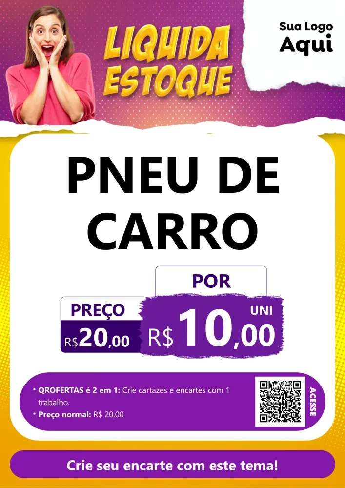 Modelo de Cartaz para Cartaz A4 Vertical com o tema Liquida estoque para Auto peças