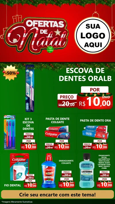 Modelo de Rede Social para Stories com o tema Ofertas de Natal para Higiene Pessoal