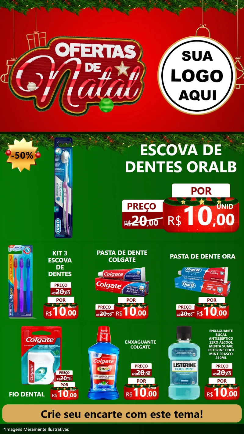 Modelo de Rede Social para Stories com o tema Ofertas de Natal para Higiene Pessoal