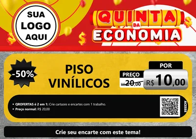 Modelo de Cartaz para Cartaz A4 Horizontal com o tema Quinta da Economia para Material para Construção