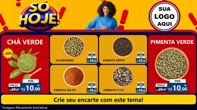 Modelo de TV para TV Horizontal com o tema Só Hoje! para Produtos Naturais