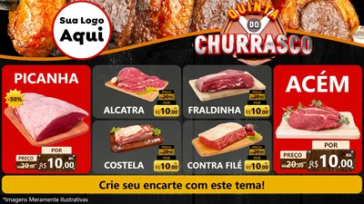 Modelo de TV para TV Horizontal com o tema Quinta do Açougue para Açougue