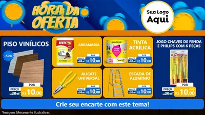 Modelo de TV para TV Horizontal com o tema Hora da Oferta para Material para Construção