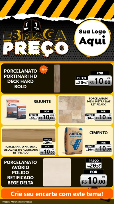 Modelo de TV para TV Vertical com o tema Esmaga Preço para Pisos e revestimentos