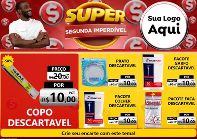 Modelo de Encarte para Encarte A4 Horizontal com o tema Super Segunda Imperdível para Embalagens