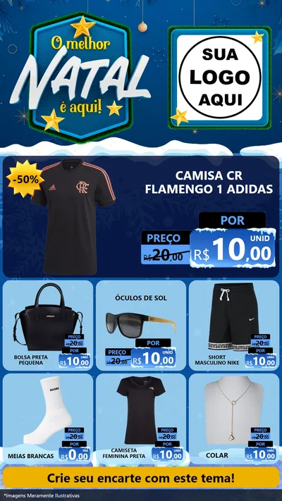 Modelo de Rede Social para Stories com o tema O Melhor Natal É Aqui! para Roupas e acessórios