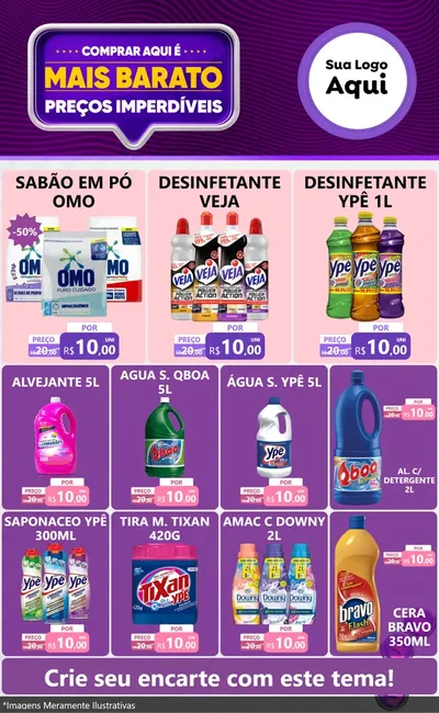 Modelo de Encarte para Encarte Grande com o tema Mais Barato