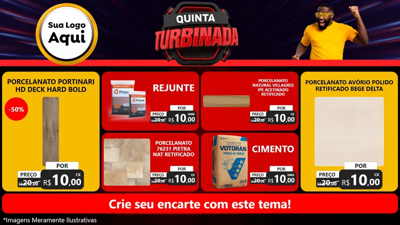 Modelo de TV para TV Horizontal com o tema Quinta Turbinada para Pisos e revestimentos