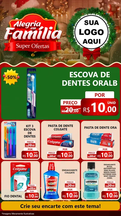 Modelo de Rede Social para Stories com o tema Alegria Em Família - Super Ofertas para Higiene Pessoal