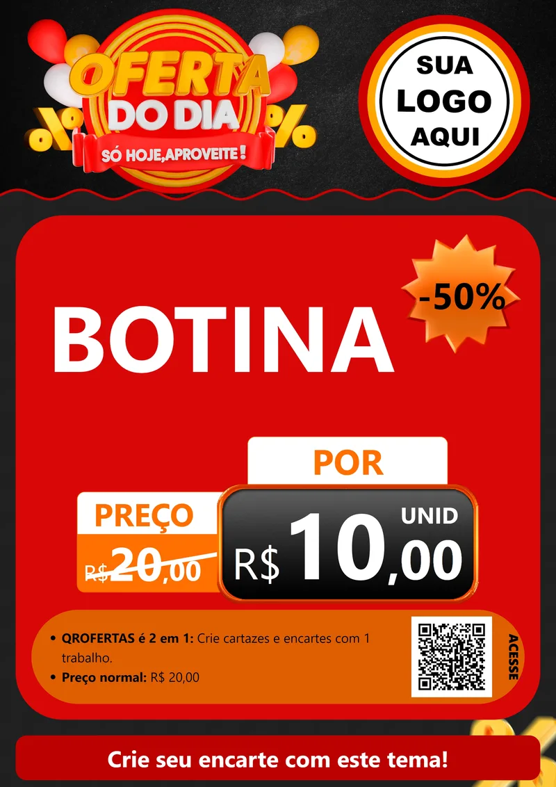 Modelo de Cartaz para Cartaz A4 Vertical com o tema Oferta do Dia - Só hoje, Aproveite! para Agropecuária