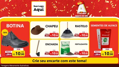 Modelo de TV para TV Horizontal com o tema Dia A o Dia Mais Barato do Mês para Agropecuária