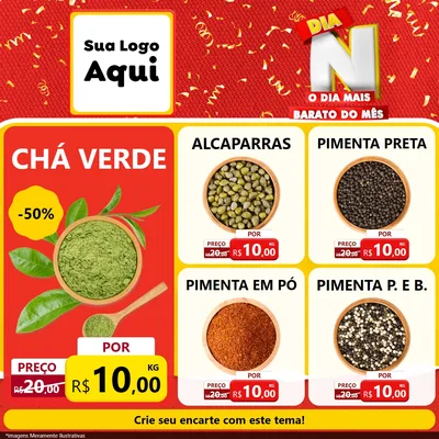 Modelo de Rede Social para Feed Facebook com o tema Dia N o Dia Mais Barato do Mês para Produtos Naturais