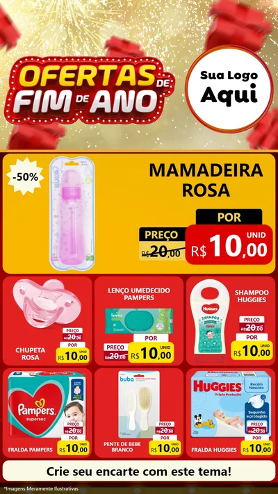Modelo de Rede Social para Stories com o tema Ofertas de Fim de Ano para Bebês
