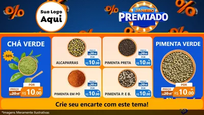 Modelo de TV para TV Horizontal com o tema Janeiro Premiado para Produtos Naturais