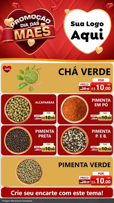 Modelo de TV para TV Vertical com o tema Promoção Dia das Mães para Produtos Naturais