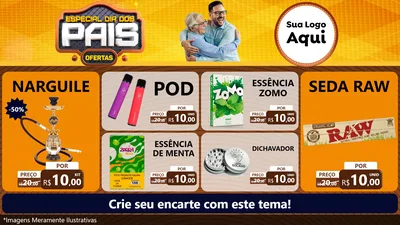 Modelo de TV para TV Horizontal com o tema Especial Dia dos Pais para Tabacaria