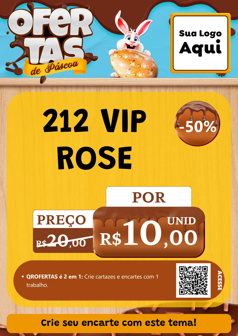 Modelo de Cartaz para Cartaz A4 Vertical com o tema Ofertas de Páscoa para Perfumes