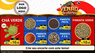 Modelo de TV para TV Horizontal com o tema Super Verão de Ofertas para Produtos Naturais