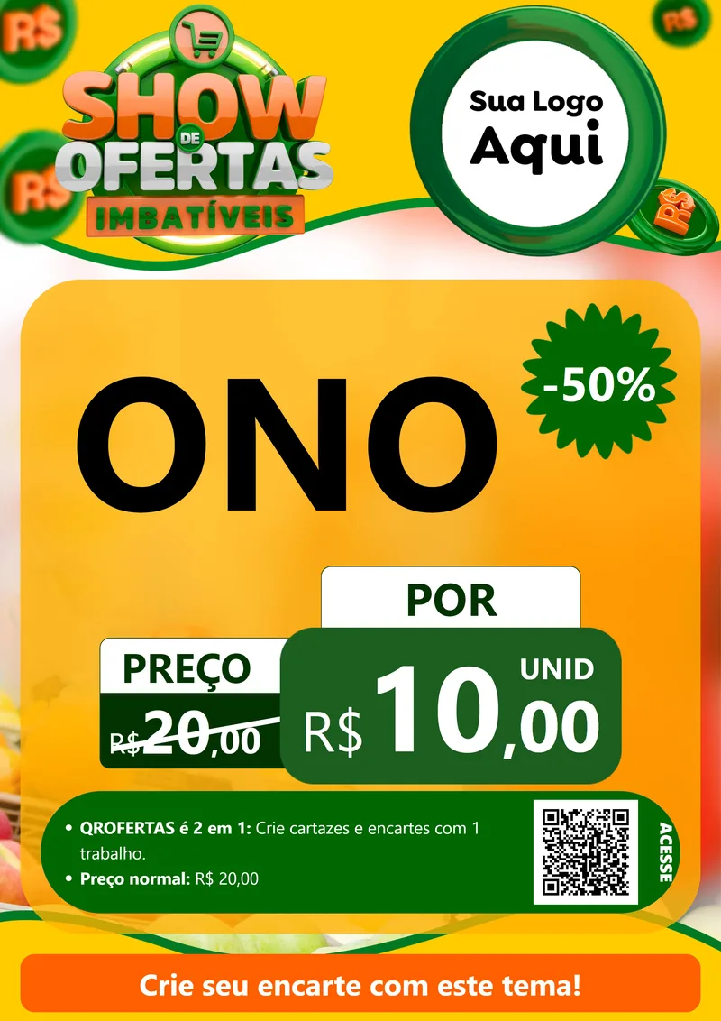 Modelo de Cartaz para Cartaz A4 Vertical com o tema Show de Ofertas Imbatíveis para Óticas