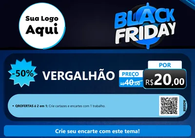 Modelo de Cartaz para Cartaz A4 Horizontal com o tema Black Friday para Ferragens