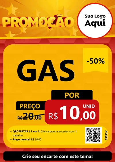 Modelo de Cartaz para Cartaz A4 Vertical com o tema Promoção para Água e gás