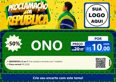 Modelo de Cartaz para Cartaz A4 Horizontal com o tema Proclamação da República para Óticas