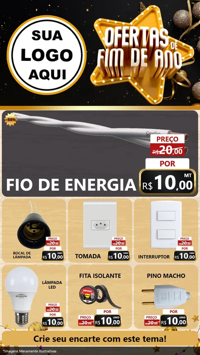 Modelo de Rede Social para Stories com o tema Ofertas de Fim de Ano para Materiais Elétricos