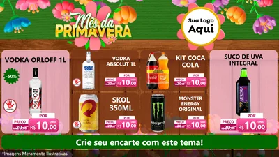 Modelo de TV para TV Horizontal com o tema Mês da Primavera para Distribuidora de bebidas