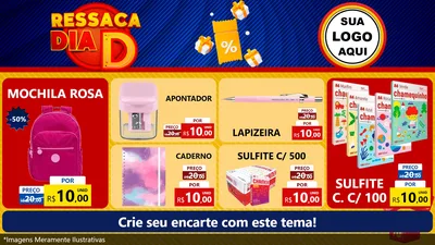 Modelo de TV para TV Horizontal com o tema Ressaca Dia D para Papelaria