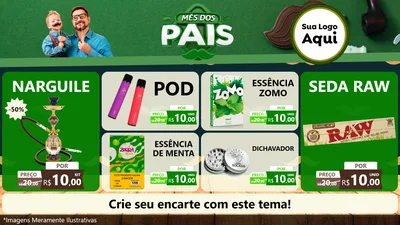 Modelo de TV para TV Horizontal com o tema Mês dos Pais para Tabacaria