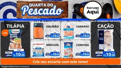 Modelo de TV para TV Horizontal com o tema Quarta do Pescado para Peixaria