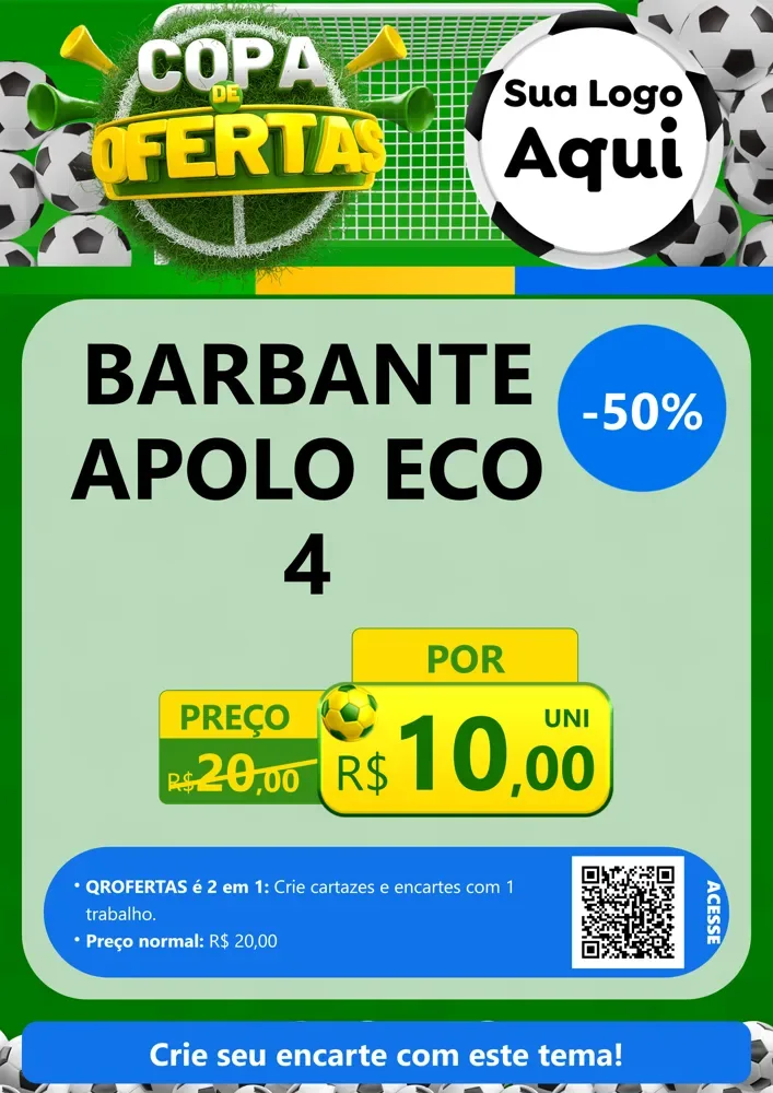 Modelo de Cartaz para Cartaz A4 Vertical com o tema Copa De Ofertas para Armarinho e Aviamentos