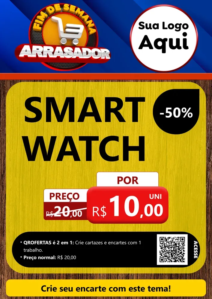 Modelo de Cartaz para Cartaz A4 Vertical com o tema Fim De Semana Arrasador para Informática