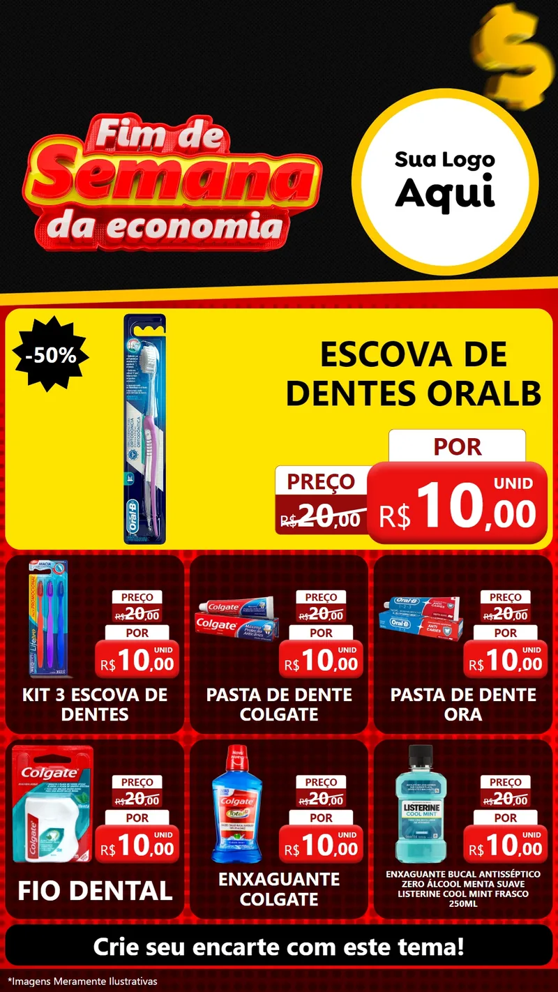 Modelo de Rede Social para Stories com o tema Fim de Semana da Economia para Higiene Pessoal