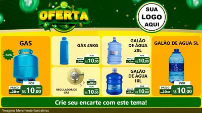Modelo de TV para TV Horizontal com o tema Oferta para Água e gás