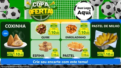 Modelo de TV para TV Horizontal com o tema Copa De Ofertas para Salgadaria