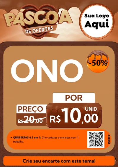 Modelo de Cartaz para Cartaz A4 Vertical com o tema Páscoa de Ofertas para Óticas