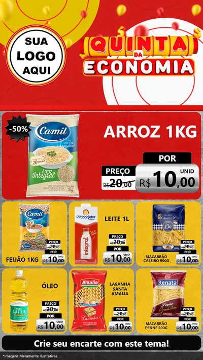 Modelo de Rede Social para Stories com o tema Quinta da Economia para Supermercado