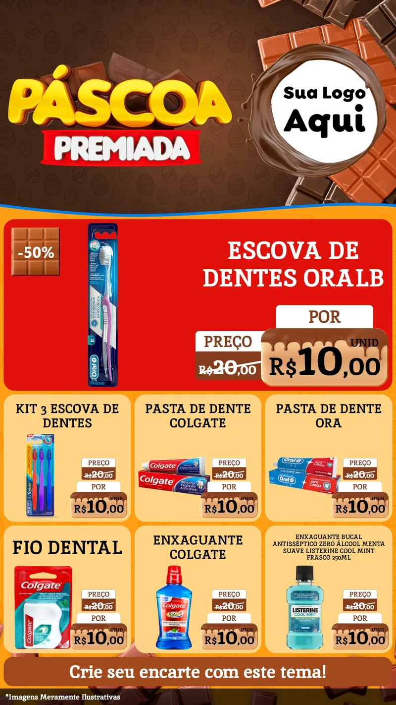 Modelo de Rede Social para Stories com o tema Páscoa Premiada para Higiene Pessoal