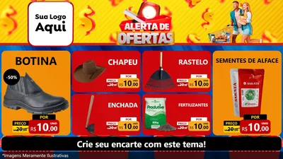Modelo de TV para TV Horizontal com o tema Alerta de Ofertas para Agropecuária