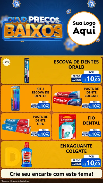 Modelo de TV para TV Vertical com o tema Dia D Preço Baixo para Higiene Pessoal