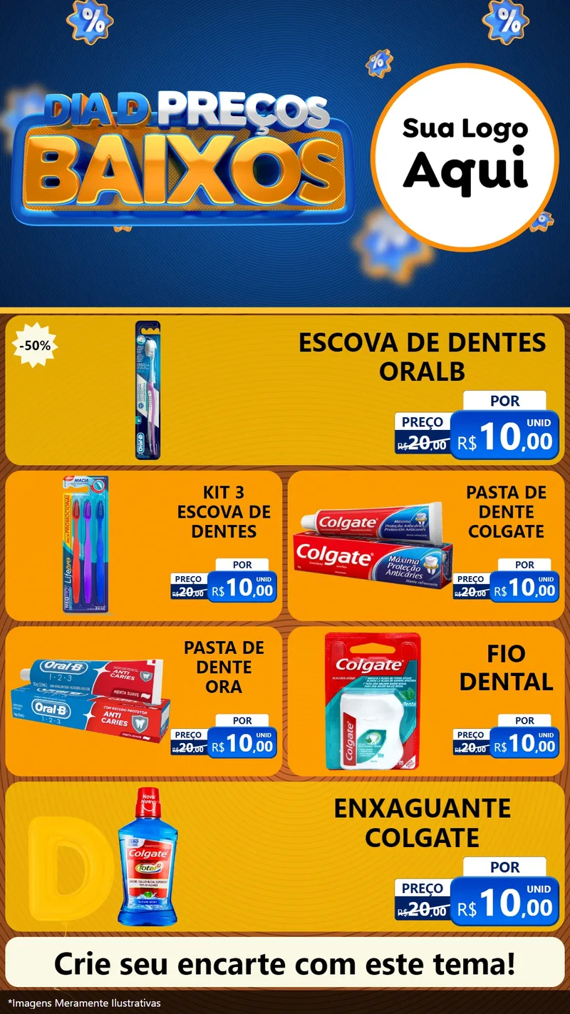 Modelo de TV para TV Vertical com o tema Dia D Preço Baixo para Higiene Pessoal